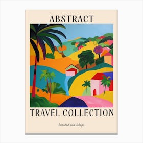 Abstract Travel Collection Poster Trinidad Tobago 3 Canvas Print