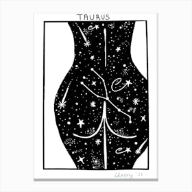 Celestial Bodies Taurus Canvas Print