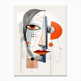 Abstract Portrait Of A Woman 9 Canvas Print