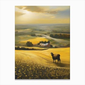 Sunset In The Field 40 Canvas Print