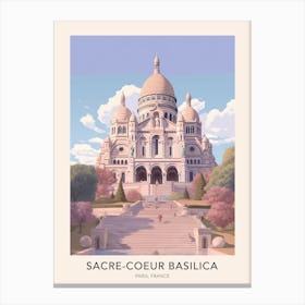 Sacre Coeur Basilica Paris France Travel Poster Canvas Print