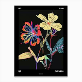 No Rain No Flowers Poster Geranium 2 Canvas Print