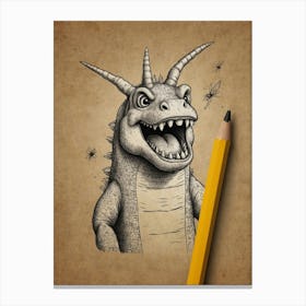 Dragon Illustration Canvas Print