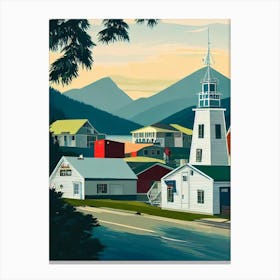 Port Of Prince Rupert Canada Vintage Poster harbour Canvas Print