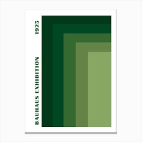 Bauhaus Green Exhibition Canvas Print