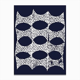 Arches Block Print In Navy Canvas Print