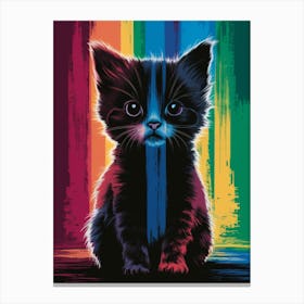 Rainbow Kitten Canvas Print