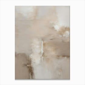 Abstract Neutral Beige Painting Canvas Print