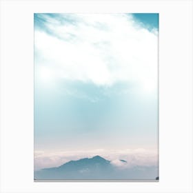 Cloudy Sky Over Mountains Canvas Print