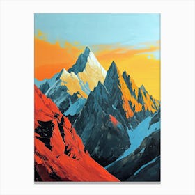 Sunset Peaks 6 Canvas Print