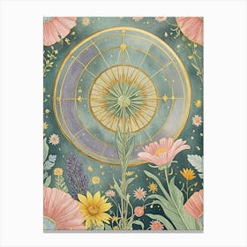 Floral Astrology no1 Canvas Print