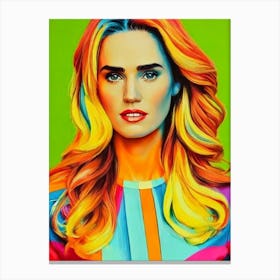 Jennifer Connelly Colourful Pop Movies Art Movies Canvas Print