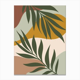 Abstract Palm Leaves Canvas Print