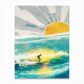 Surfer In The Sun Canvas Print