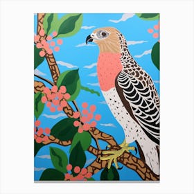 Maximalist Animal Painting Hawk 2 Canvas Print