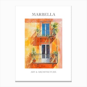 Marbella Travel And Architecture Poster 3 Canvas Print