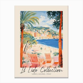 Lerici, Liguria   Italy Il Lido Collection Beach Club Poster 2 Canvas Print