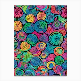 Colorful Swirls 6 Canvas Print