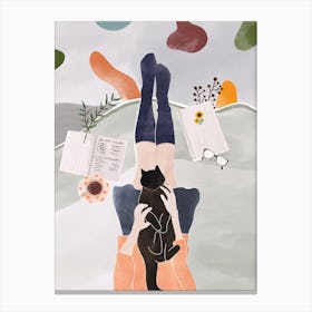 Lazy Cat Canvas Print