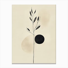 Abstract Black And White Painting 3 Canvas Print