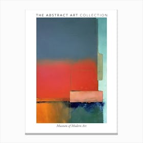 Red And Blue Abstract Painting 2 Exhibition Poster Canvas Print