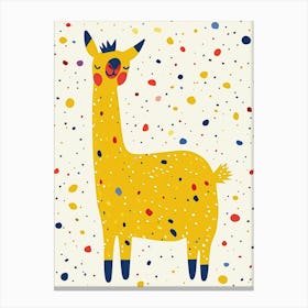 Yellow Llama 3 Canvas Print