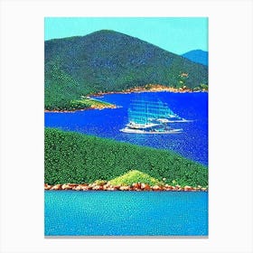 Whitsunday Islands National Park Australia Pointillism Canvas Print