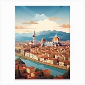 Florence, Italy, Geometric Illustration 1 Canvas Print