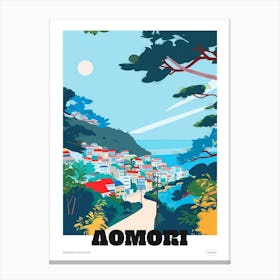 Aomori Japan 2 Colourful Travel Poster Canvas Print