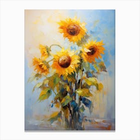 Sunflowers In A Vase 7 Canvas Print