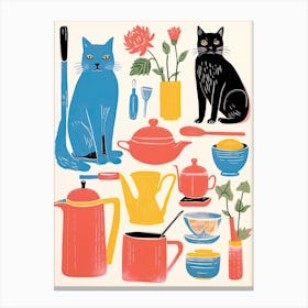 Cats And Kitchen Lovers 7 Canvas Print