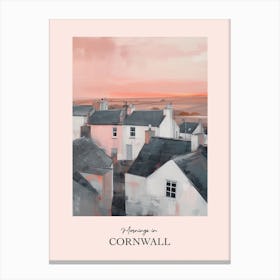 Mornings In Cornwall Rooftops Morning Skyline 3 Canvas Print