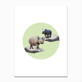 Rhino Collage Canvas Print