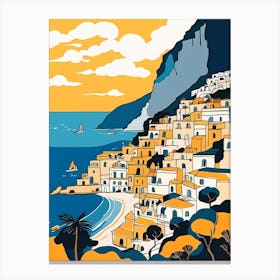 Summer In Positano Painting (204) Canvas Print