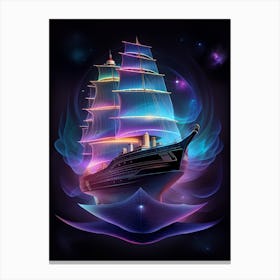 Ship In Space 1 Canvas Print