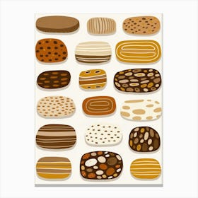 Set Of Breads Canvas Print