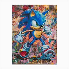 Pop art Sonic Canvas Print