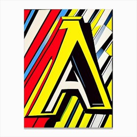 A, Letter, Alphabet Comic Canvas Print