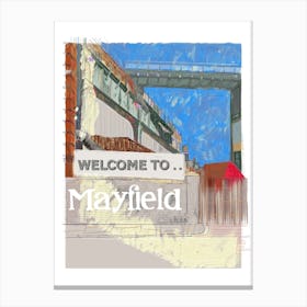 Welcome to Mayfield Depot - Manchester Canvas Print