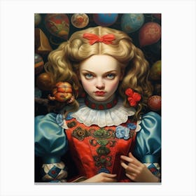 Alice In Wonderland Kitsch 3 Canvas Print