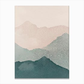 Watercolor Mountains Canvas Print