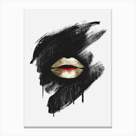 Gold Lips Canvas Print Canvas Print