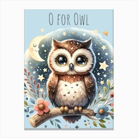 O For Owl Nursery Canvas Print