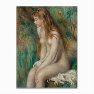 Young Girl Bathing, Auguste Renoir Canvas Print