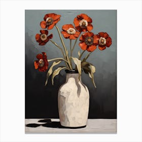 Bouquet Of Helenium Flowers, Autumn Fall Florals Painting 5 Canvas Print