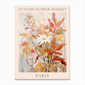 Autumn Flower Market Poster Paris 2 Canvas Print