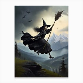 Witch Flying 1 Canvas Print