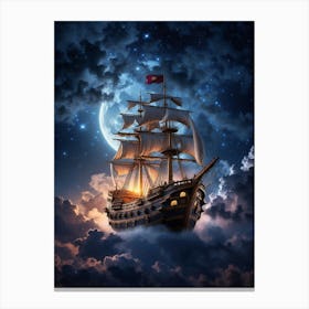 Ship In The Sky Canvas Print