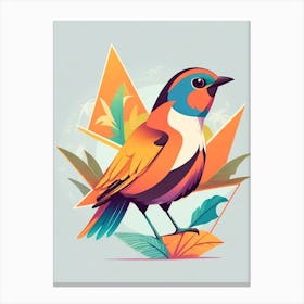 Dreamshaper V7 Minimalistic Paradise Bird Geometric Style Vec 0 Canvas Print