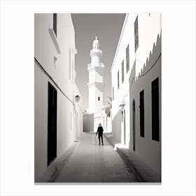 Tunis, Tunisia, Black And White Photography 1 Canvas Print